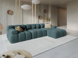 Bellis Modulares 4-Sitzer Sofa Chaise Longue Rechts mit Samt-Stoff (Blu85) in Türkis, 282 cm – Bild 2