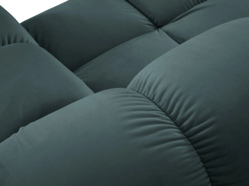 Bellis Modulares 4-Sitzer Sofa Chaise Longue Rechts mit Samt-Stoff (Blu85) in Türkis, 282 cm – Bild 5