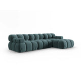 Bellis Modulares 4-Sitzer Sofa Chaise Longue Rechts mit Samtbezug oder 3D-Stoff, 282 cm - ZEN ZONE Furniture