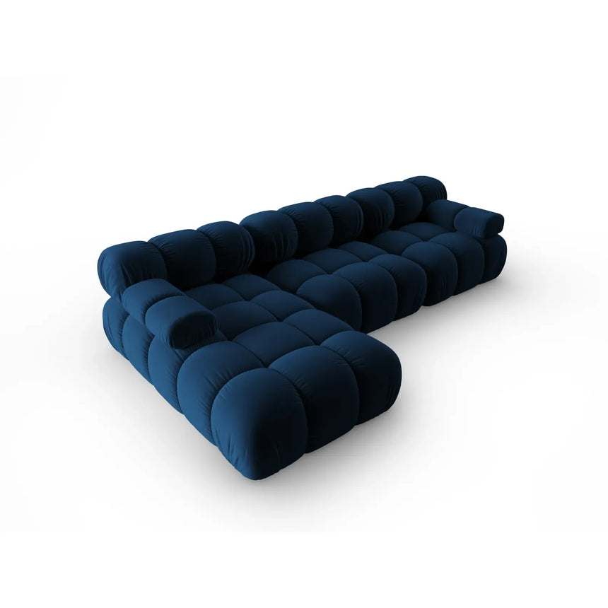 Bellis Modulares 4-Sitzer Sofa Chaise Longue Links mit Samtbezug oder 3D-Stoff, 282 cm - ZEN ZONE Furniture