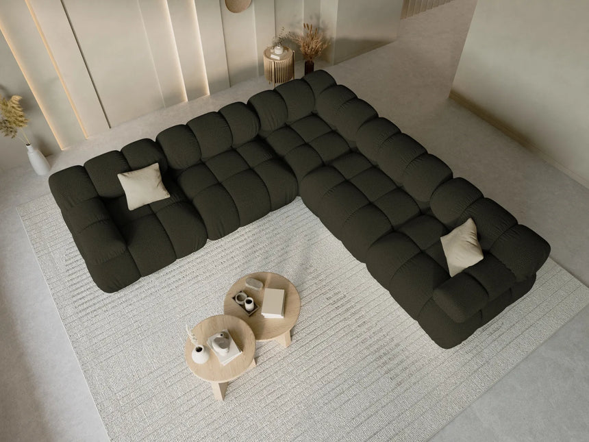 Bellis Modulares 5-Sitzer Ecksofa mit 3D-Stoff (Son77) in Amazon grün 282 cm – Bild 1