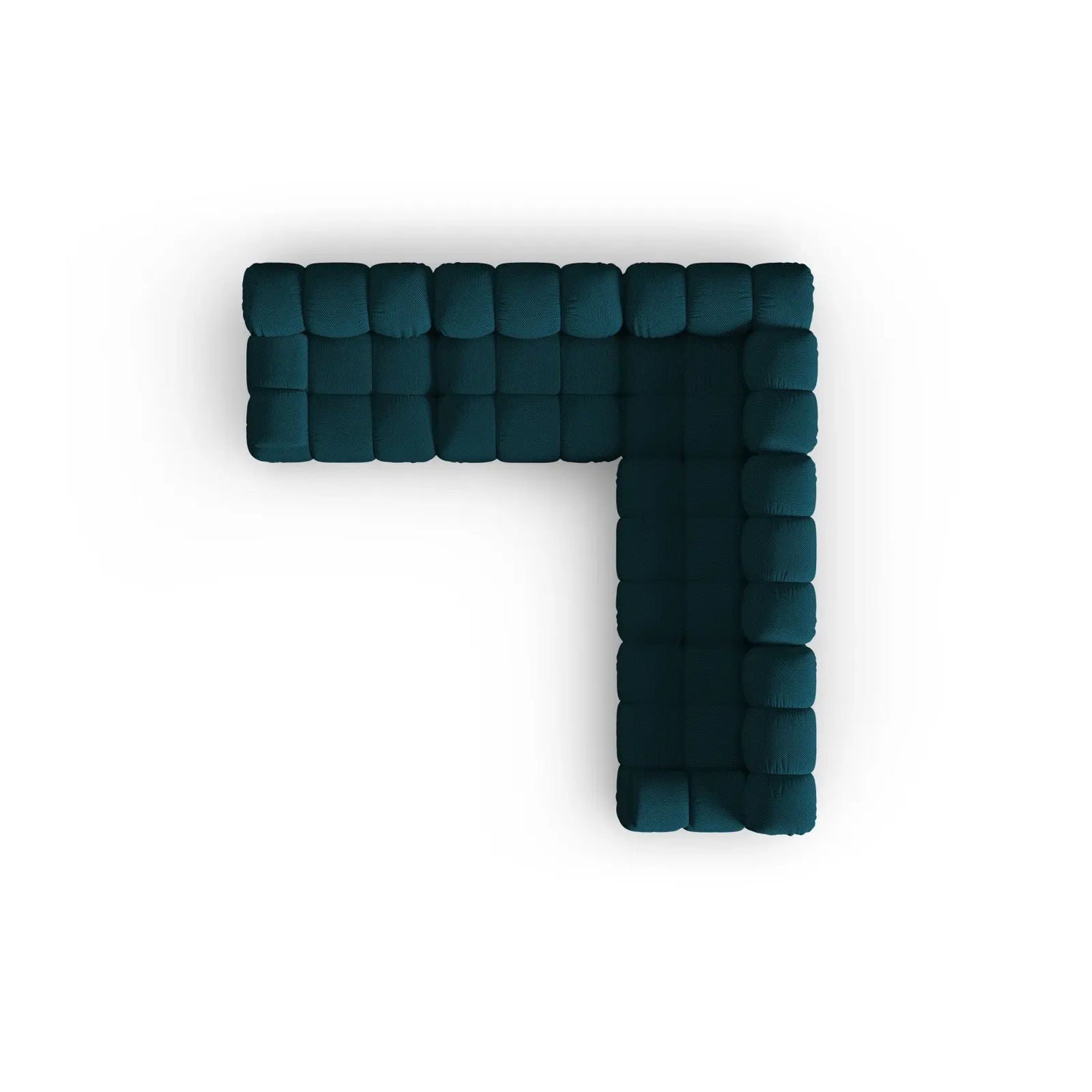 Bellis Modulares 5-Sitzer Ecksofa mit Samtbezug oder 3D-Stoff 282 cm - ZEN ZONE Furniture