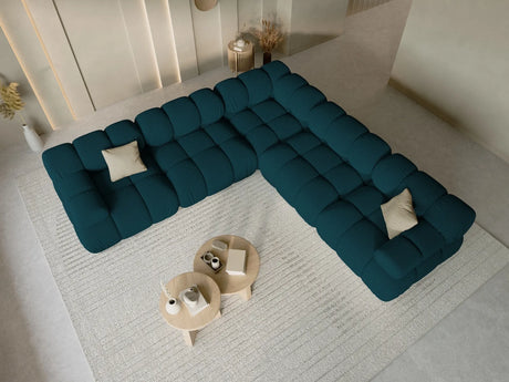 Bellis Modulares 5-Sitzer Ecksofa mit 3D-Stoff (Son87) in Marineblau 282 cm – Bild 2