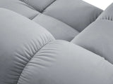 Bellis Modulares 5-Sitzer Ecksofa mit Samt-Stoff (Blu06) in Hellblau 282 cm – Bild 1