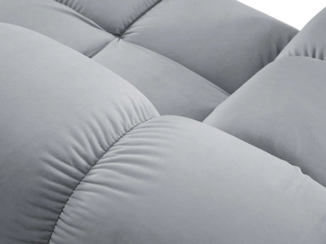 Bellis Modulares 5-Sitzer Ecksofa mit Samt-Stoff (Blu06) in Hellblau 282 cm – Bild 1