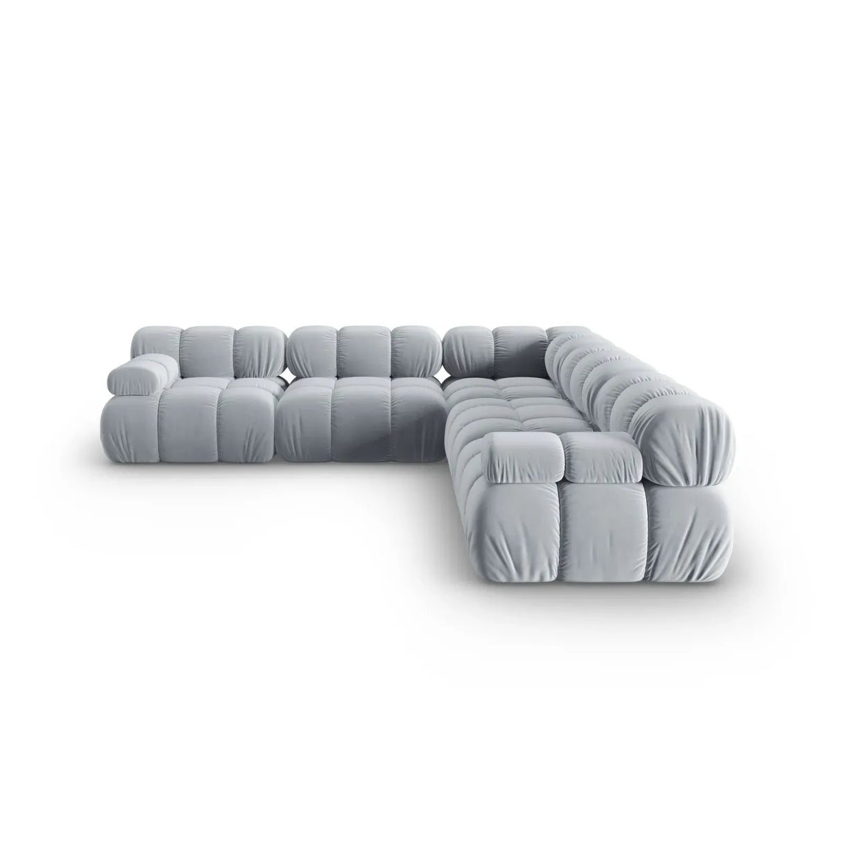 Bellis Modulares 5-Sitzer Ecksofa mit Samtbezug oder 3D-Stoff 282 cm - ZEN ZONE Furniture