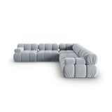 Bellis Modulares 5-Sitzer Ecksofa mit Samtbezug oder 3D-Stoff 282 cm - ZEN ZONE Furniture