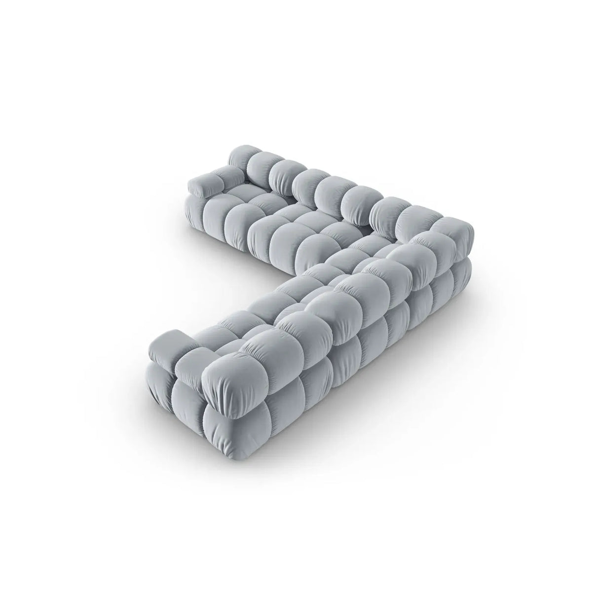 Bellis Modulares 5-Sitzer Ecksofa mit Samtbezug oder 3D-Stoff 282 cm - ZEN ZONE Furniture