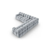 Bellis Modulares 5-Sitzer Ecksofa mit Samtbezug oder 3D-Stoff 282 cm - ZEN ZONE Furniture
