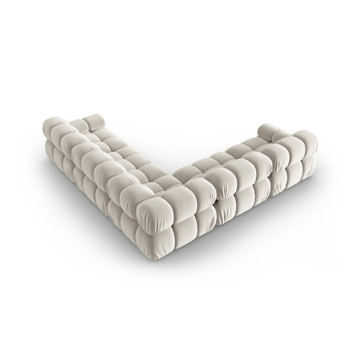 Bellis Modulares 5-Sitzer Ecksofa mit Samtbezug oder 3D-Stoff 282 cm - ZEN ZONE Furniture