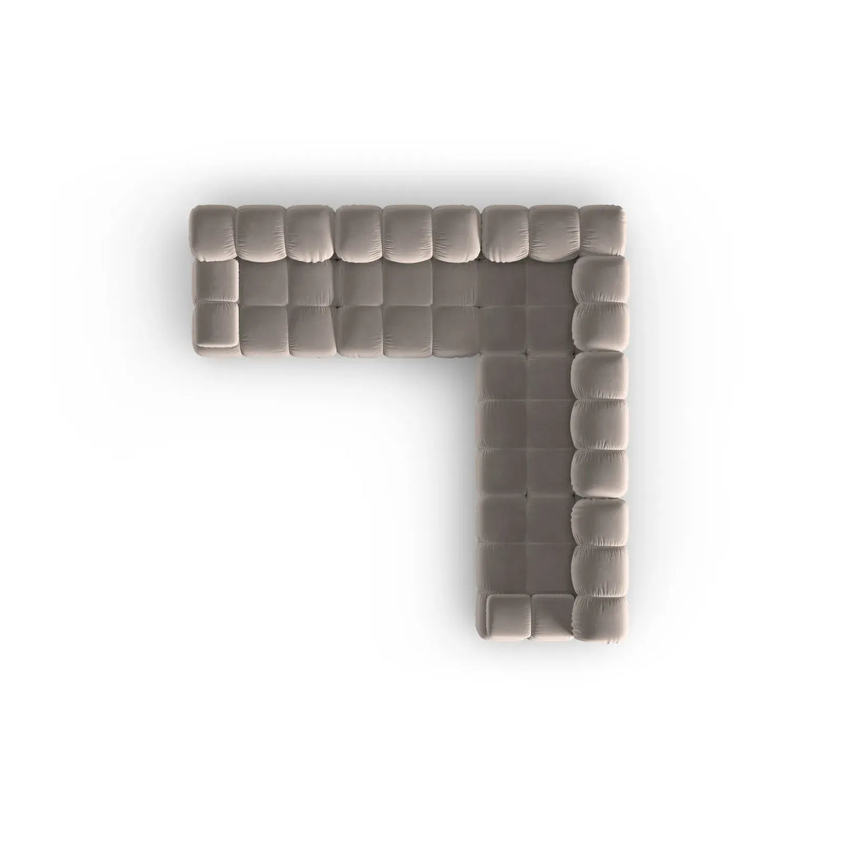 Bellis Modulares 5-Sitzer Ecksofa mit Samtbezug oder 3D-Stoff 282 cm - ZEN ZONE Furniture
