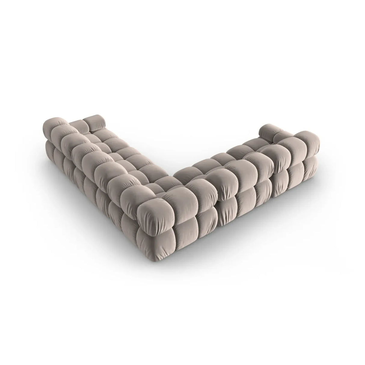 Bellis Modulares 5-Sitzer Ecksofa mit Samtbezug oder 3D-Stoff 282 cm - ZEN ZONE Furniture