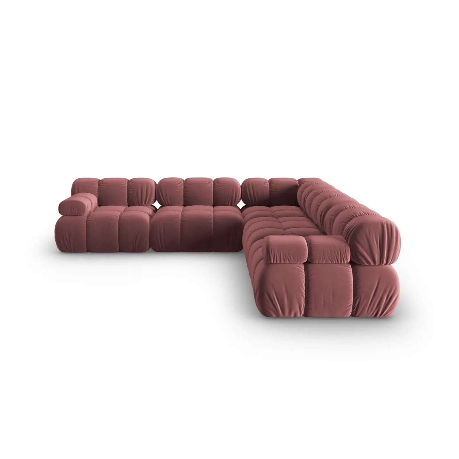 Bellis Modulares 5-Sitzer Ecksofa mit Samtbezug oder 3D-Stoff 282 cm - ZEN ZONE Furniture