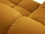 Bellis Modulares 5-Sitzer Ecksofa mit Samt-Stoff (Blu68) in Gelb 282 cm – Bild 4