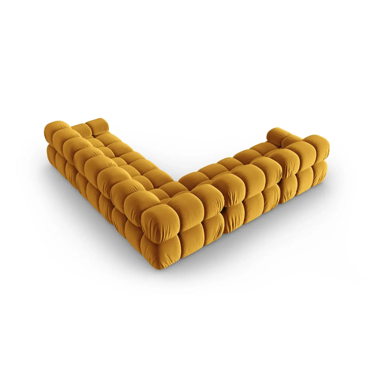 Bellis Modulares 5-Sitzer Ecksofa mit Samtbezug oder 3D-Stoff 282 cm - ZEN ZONE Furniture