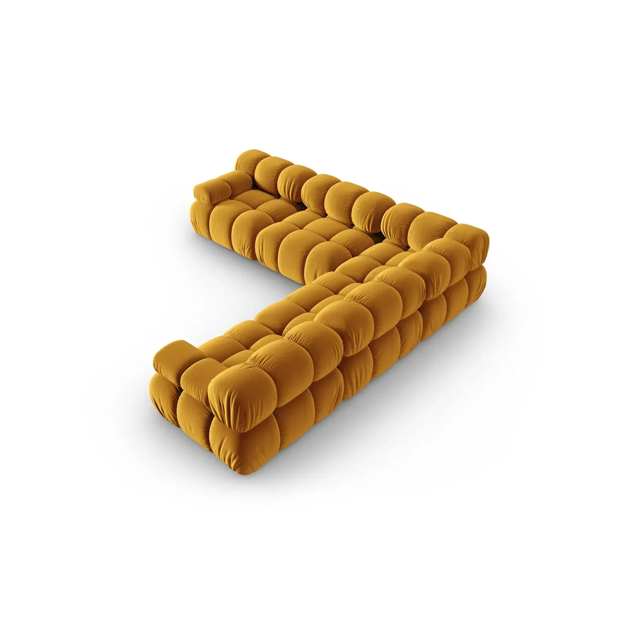 Bellis Modulares 5-Sitzer Ecksofa mit Samtbezug oder 3D-Stoff 282 cm - ZEN ZONE Furniture