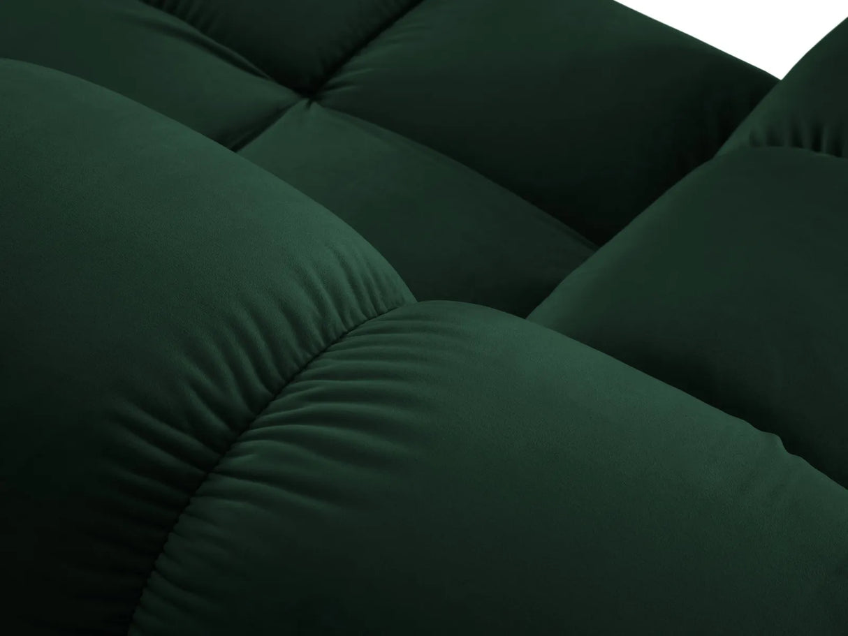 Bellis Modulares 5-Sitzer Ecksofa mit Samt-Stoff (Blu78) in Flaschengrün 282 cm – Bild 1