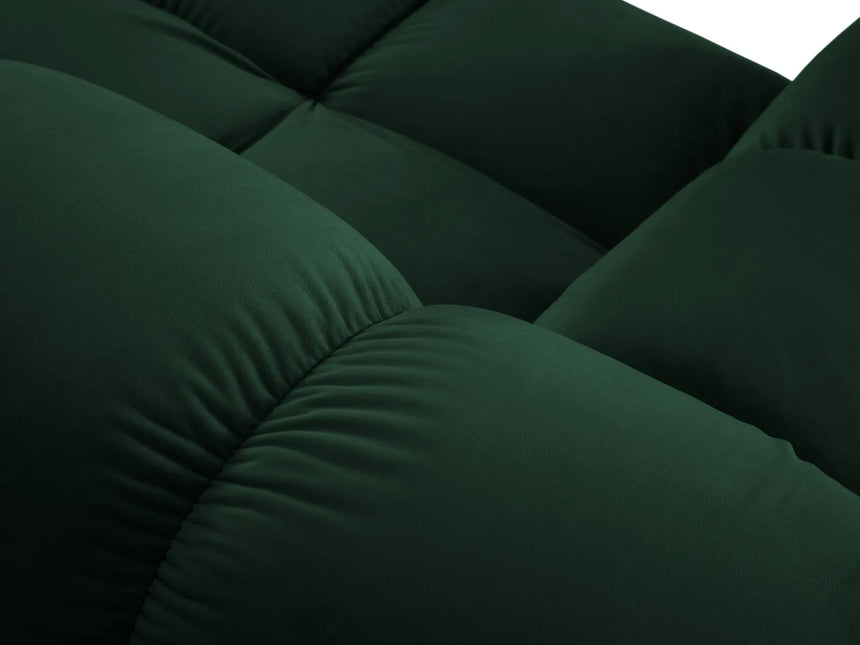 Bellis Modulares 5-Sitzer Ecksofa mit Samt-Stoff (Blu78) in Flaschengrün 282 cm – Bild 1