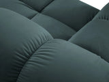 Bellis Modulares 5-Sitzer Ecksofa mit Samt-Stoff (Blu85) in Türkis 282 cm – Bild 5