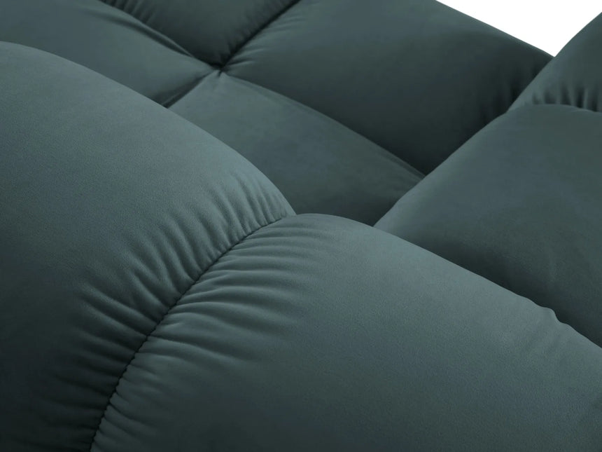 Bellis Modulares 5-Sitzer Ecksofa mit Samt-Stoff (Blu85) in Türkis 282 cm – Bild 5