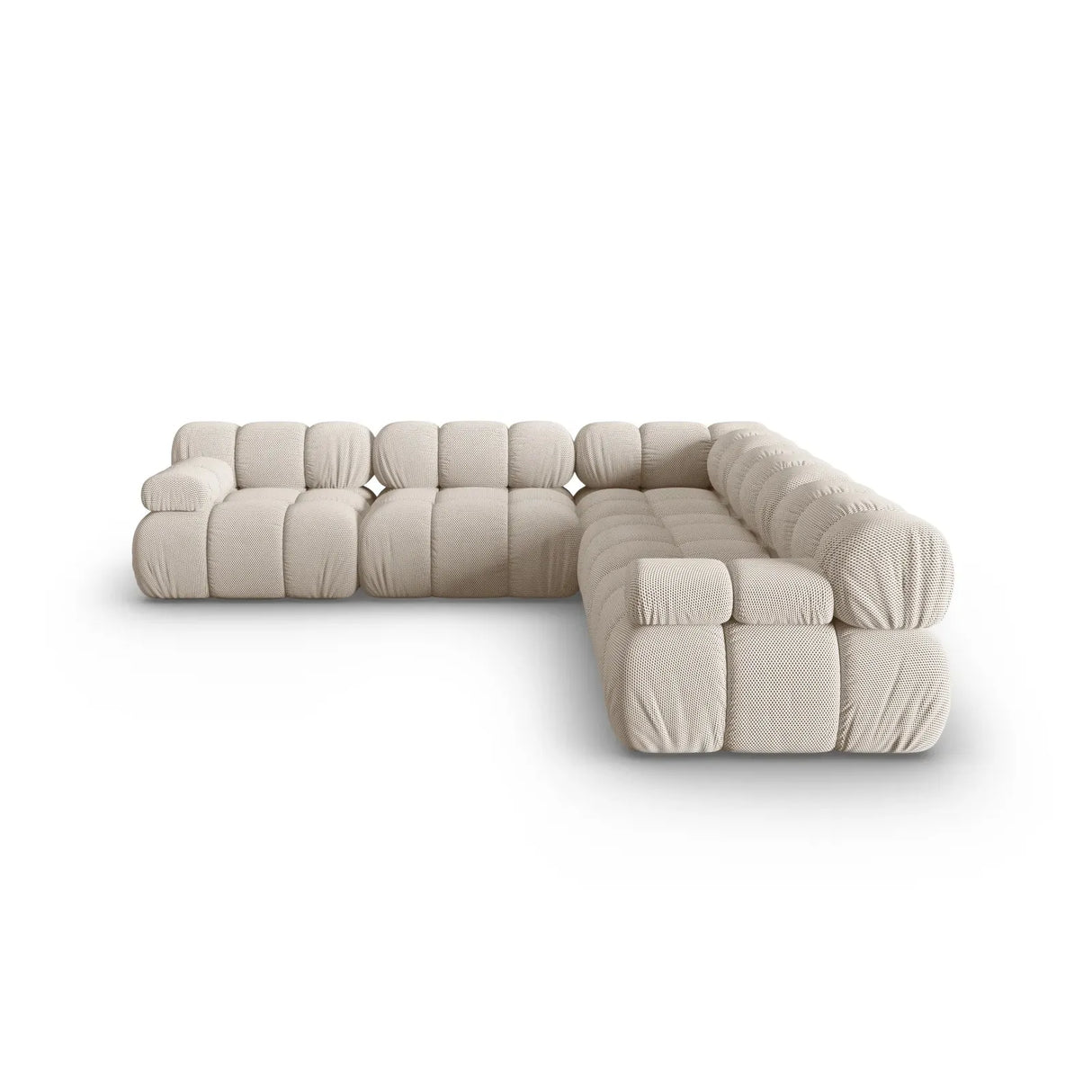 Bellis Modulares 5-Sitzer Ecksofa mit Samtbezug oder 3D-Stoff 282 cm - ZEN ZONE Furniture