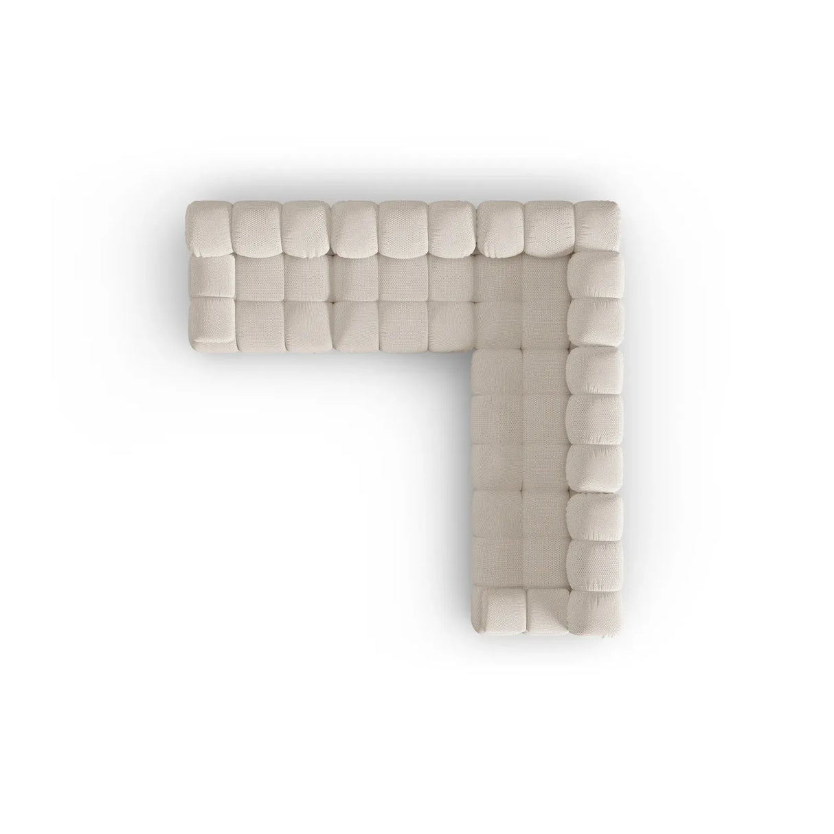 Bellis Modulares 5-Sitzer Ecksofa mit Samtbezug oder 3D-Stoff 282 cm - ZEN ZONE Furniture