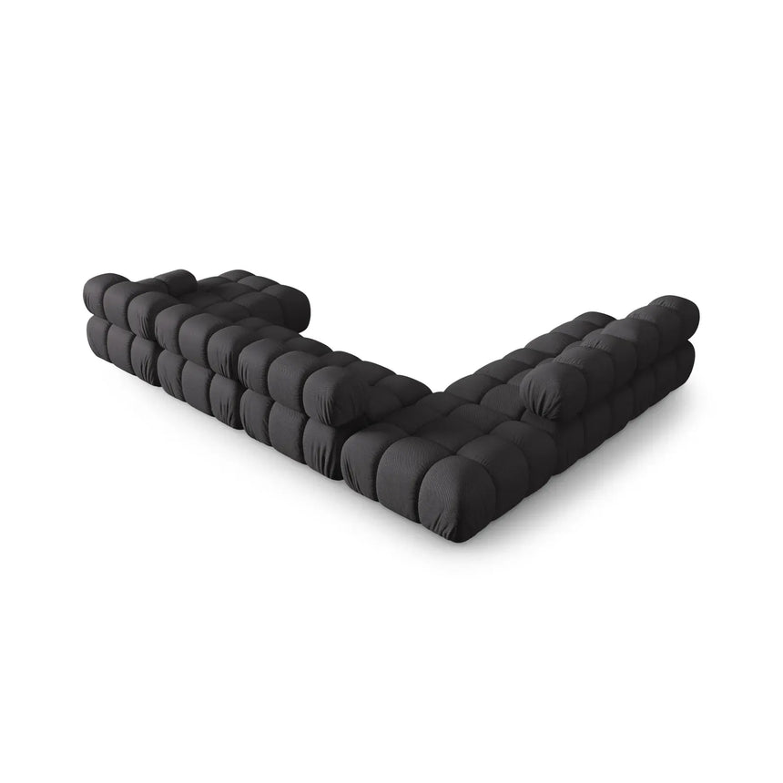 Bellis Modulares Sofa 6 Module Chaise Longue Links mit Samtbezug oder 3D-Stoff, 376x282 cm - ZEN ZONE Furniture