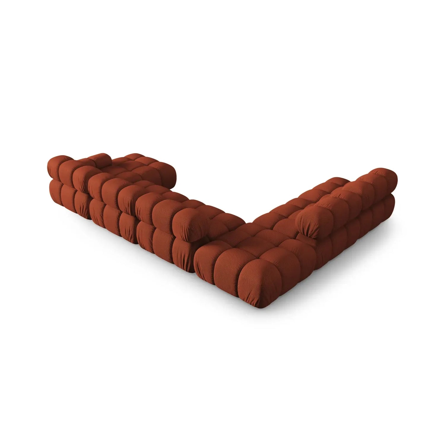 Bellis Modulares Sofa 6 Module Chaise Longue Links mit Samtbezug oder 3D-Stoff, 376x282 cm - ZEN ZONE Furniture