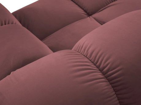 Bellis Modulares Sofa 6 Module Chaise Longue Links mit Samt-Stoff (Blu52) in Rosa, 376x282 cm – Bild 5