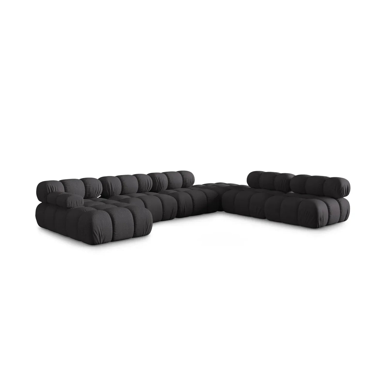 Bellis Modulares Sofa 6 Module Chaise Longue Rechts mit Samtbezug oder 3D-Stoff, 376x282 cm - ZEN ZONE Furniture