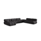 Bellis Modulares Sofa 6 Module Chaise Longue Rechts mit Samtbezug oder 3D-Stoff, 376x282 cm - ZEN ZONE Furniture