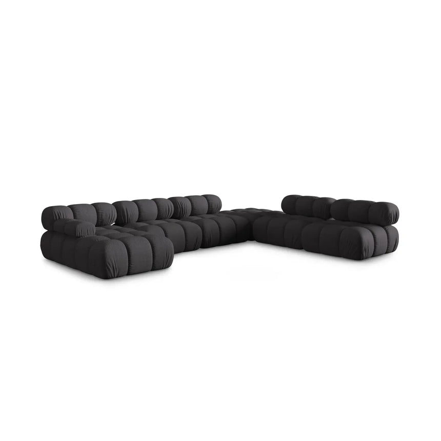 Bellis Modulares Sofa 6 Module Chaise Longue Rechts mit Samtbezug oder 3D-Stoff, 376x282 cm - ZEN ZONE Furniture