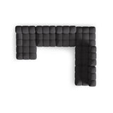 Bellis Modulares Sofa 6 Module Chaise Longue Rechts mit Samtbezug oder 3D-Stoff, 376x282 cm - ZEN ZONE Furniture
