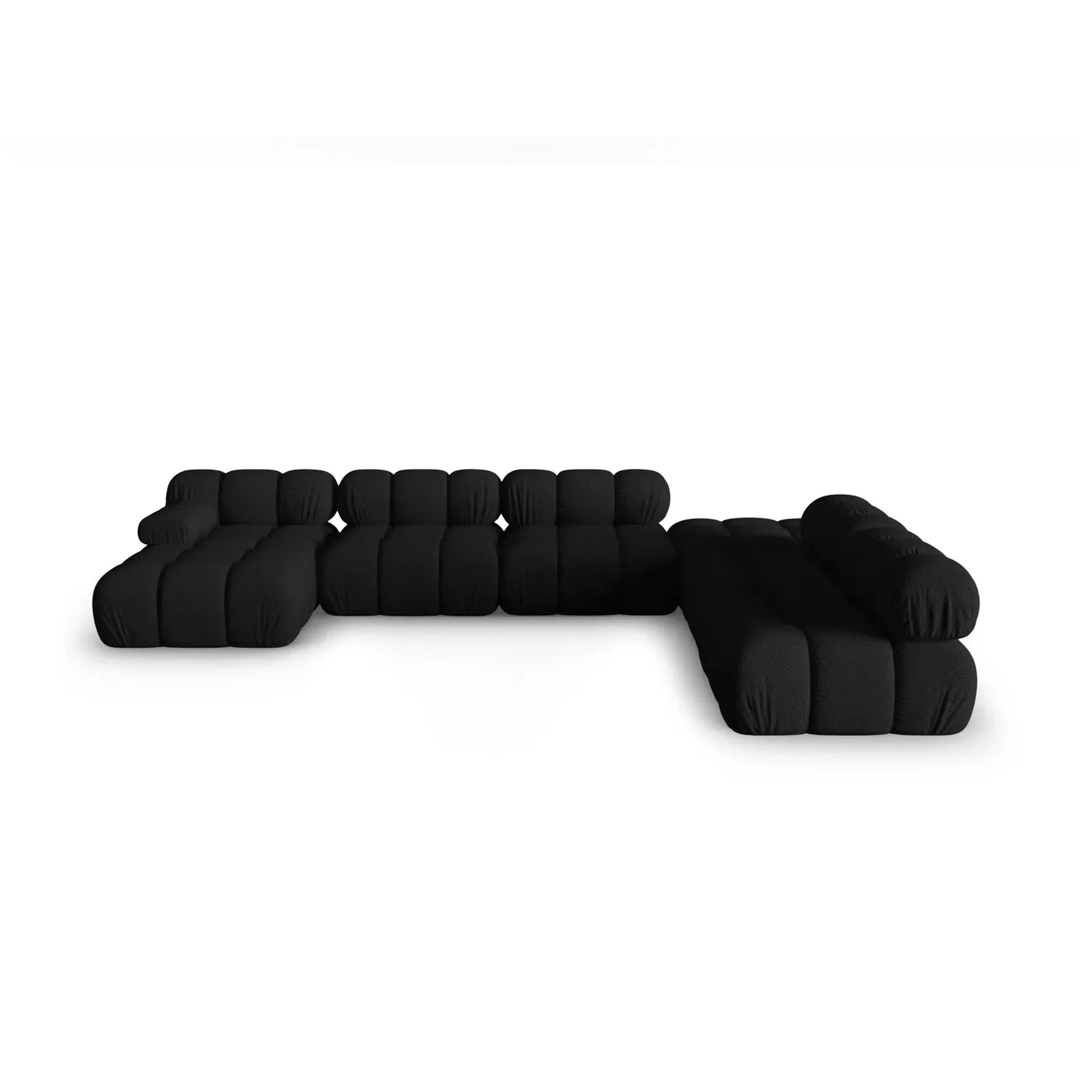 Bellis Modulares Sofa 6 Module Chaise Longue Rechts mit Samtbezug oder 3D-Stoff, 376x282 cm - ZEN ZONE Furniture