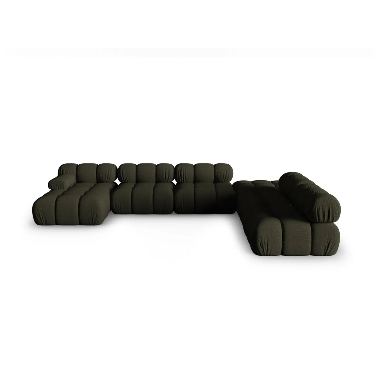 Bellis Modulares Sofa 6 Module Chaise Longue Rechts mit Samtbezug oder 3D-Stoff, 376x282 cm - ZEN ZONE Furniture