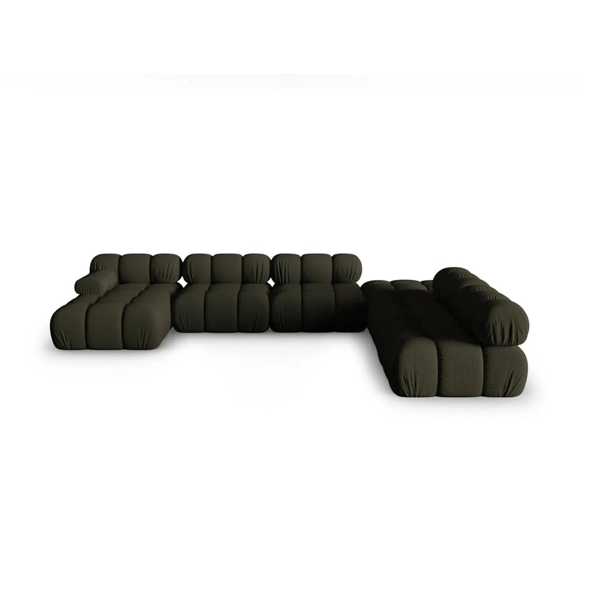 Bellis Modulares Sofa 6 Module Chaise Longue Rechts mit Samtbezug oder 3D-Stoff, 376x282 cm - ZEN ZONE Furniture