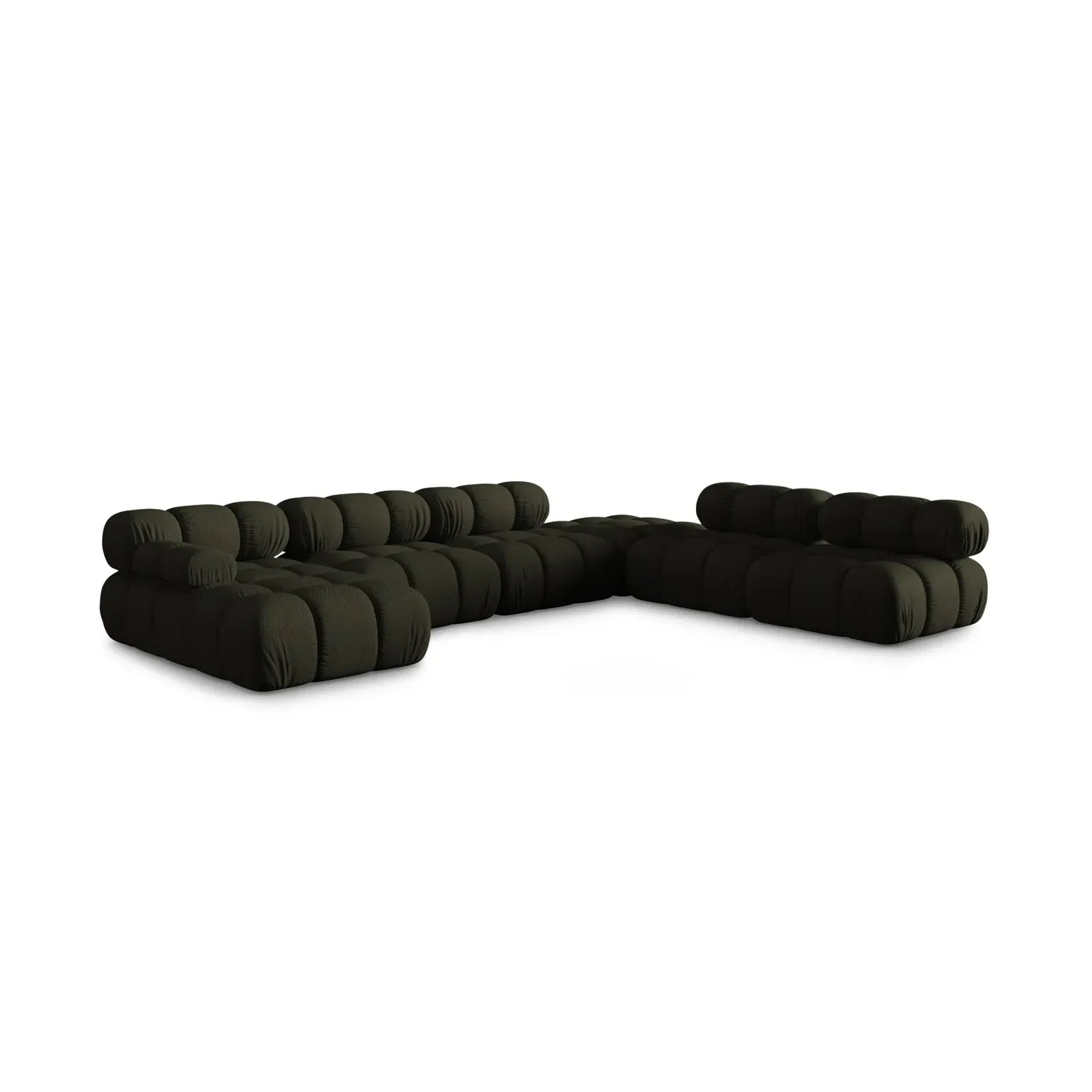 Bellis Modulares Sofa 6 Module Chaise Longue Rechts mit Samtbezug oder 3D-Stoff, 376x282 cm - ZEN ZONE Furniture