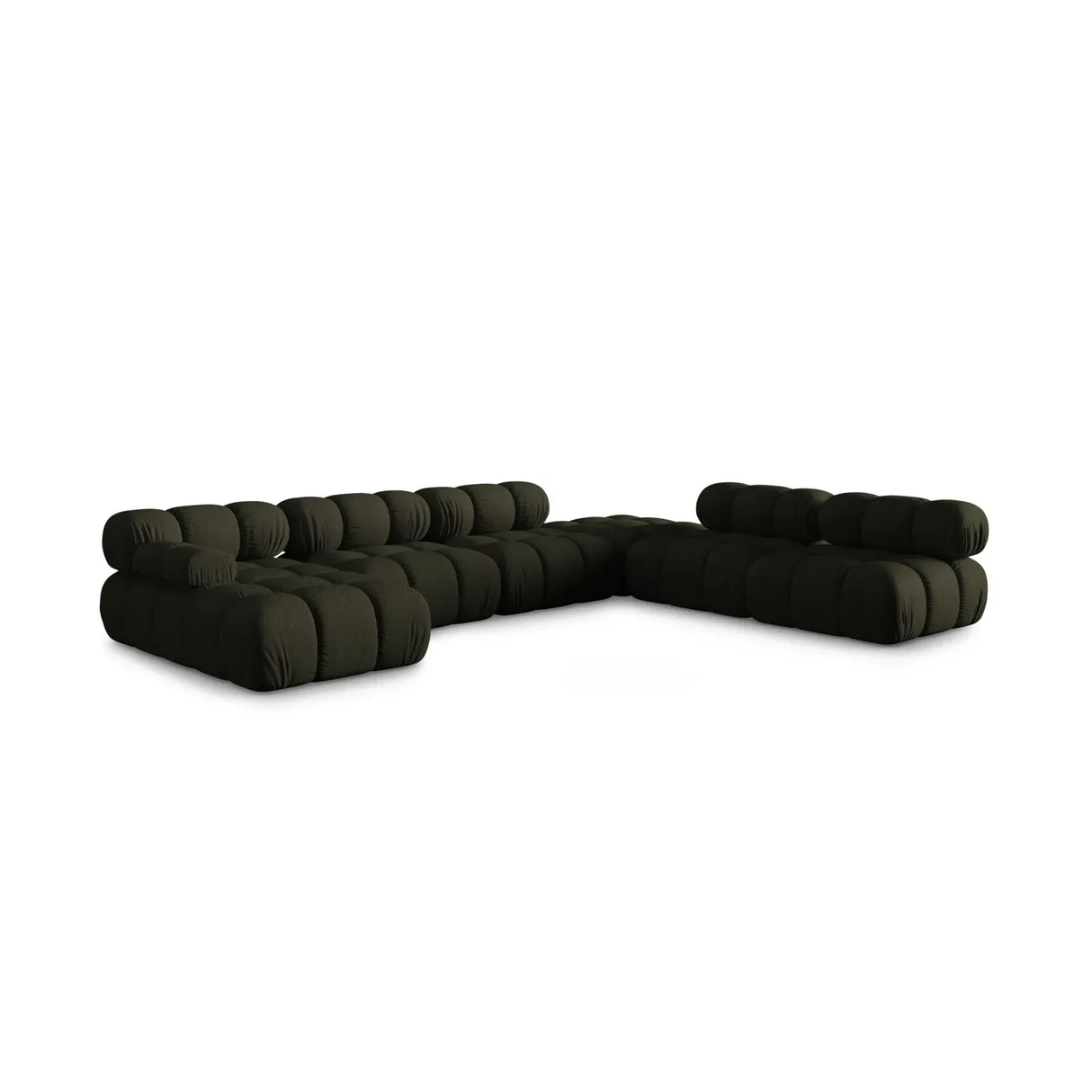 Bellis Modulares Sofa 6 Module Chaise Longue Rechts mit Samtbezug oder 3D-Stoff, 376x282 cm - ZEN ZONE Furniture