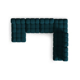 Bellis Modulares Sofa 6 Module Chaise Longue Rechts mit Samtbezug oder 3D-Stoff, 376x282 cm - ZEN ZONE Furniture