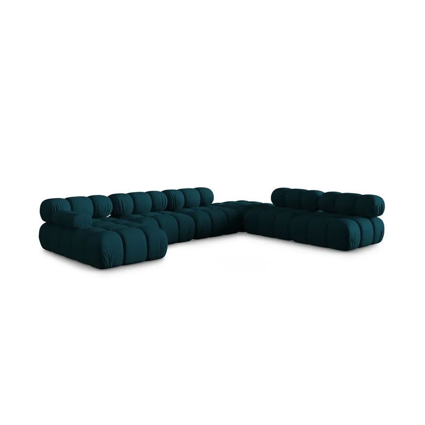 Bellis Modulares Sofa 6 Module Chaise Longue Rechts mit Samtbezug oder 3D-Stoff, 376x282 cm - ZEN ZONE Furniture