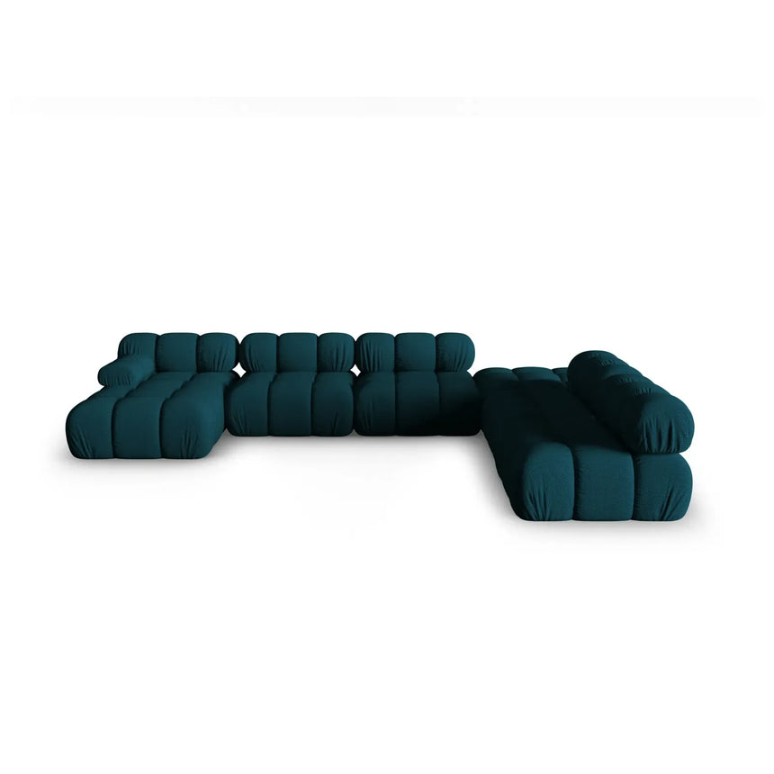 Bellis Modulares Sofa 6 Module Chaise Longue Rechts mit Samtbezug oder 3D-Stoff, 376x282 cm - ZEN ZONE Furniture
