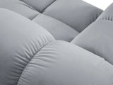 Bellis Modulares Sofa 6 Module Chaise Longue Rechts mit Samt-Stoff (Blu06) in Hellblau, 376x282 cm – Bild 6