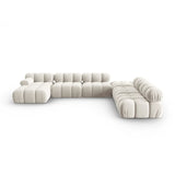 Bellis Modulares Sofa 6 Module Chaise Longue Rechts mit Samtbezug oder 3D-Stoff, 376x282 cm - ZEN ZONE Furniture