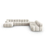 Bellis Modulares Sofa 6 Module Chaise Longue Rechts mit Samtbezug oder 3D-Stoff, 376x282 cm - ZEN ZONE Furniture