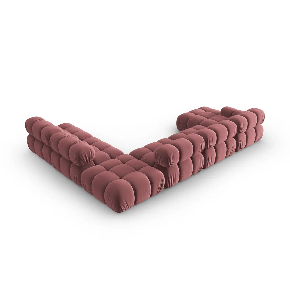 Bellis Modulares Sofa 6 Module Chaise Longue Rechts mit Samtbezug oder 3D-Stoff, 376x282 cm - ZEN ZONE Furniture