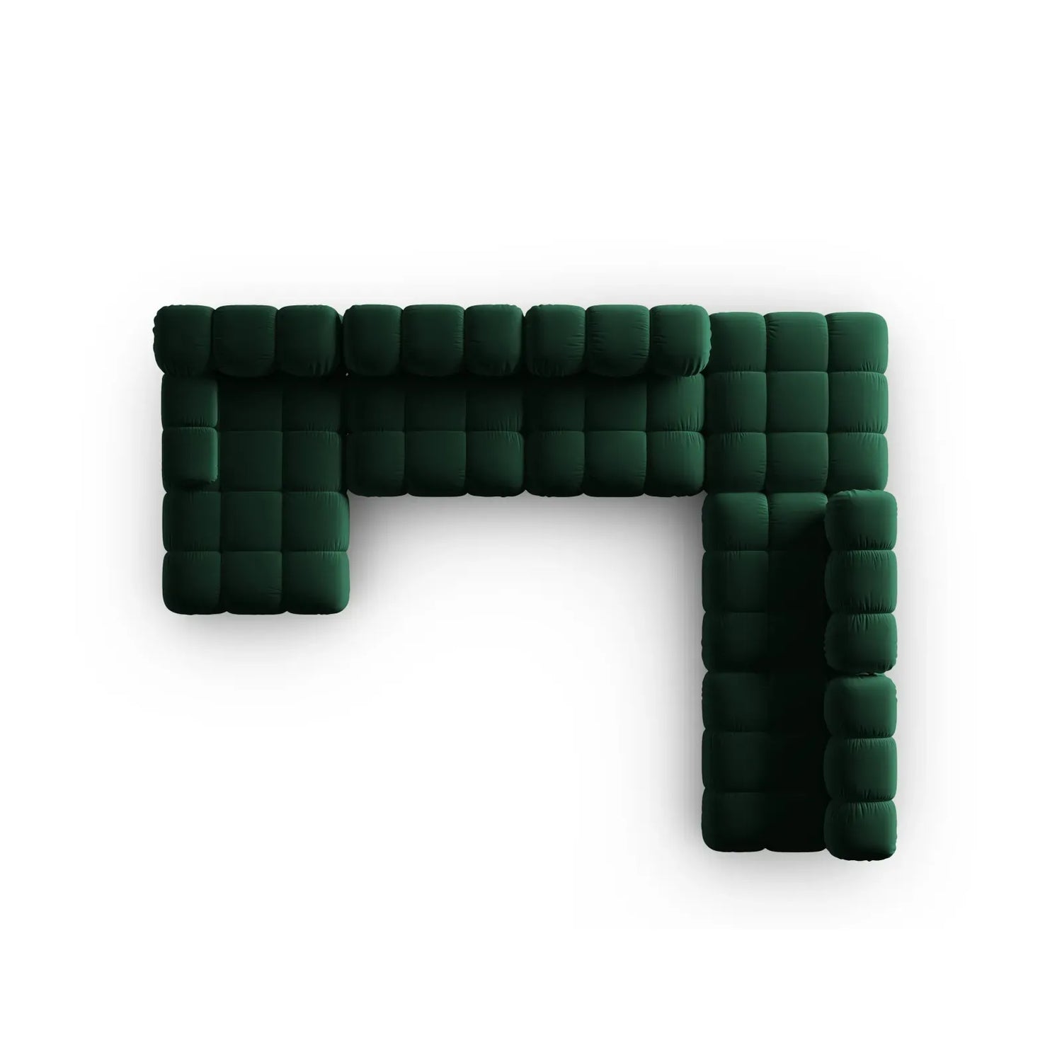 Bellis Modulares Sofa 6 Module Chaise Longue Rechts mit Samtbezug oder 3D-Stoff, 376x282 cm - ZEN ZONE Furniture