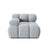 Bellis Modulares Sofa Eckmodul Links mit Samt-Stoff (Blu06) in Hellblau, 94 cm – Bild 2