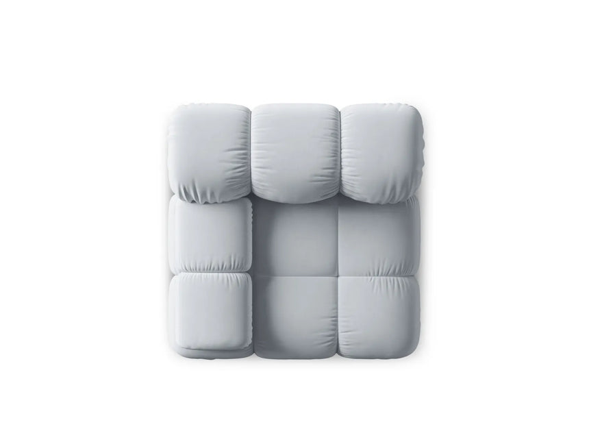 Bellis Modulares Sofa Eckmodul Links mit Samt-Stoff (Blu06) in Hellblau, 94 cm – Bild 4