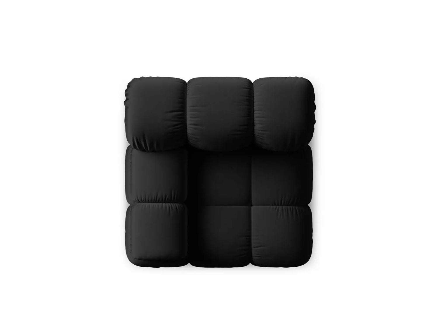 Bellis Modulares Sofa Eckmodul Links mit Samt-Stoff (Blu19) in Schwarz, 94 cm – Bild 4