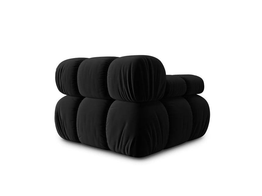 Bellis Modulares Sofa Eckmodul Links mit Samt-Stoff (Blu19) in Schwarz, 94 cm – Bild 5